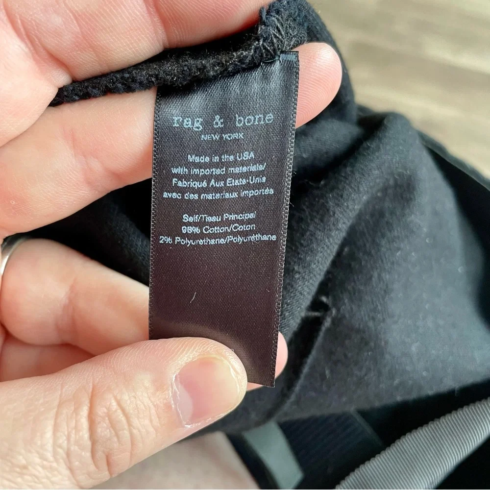 Rag and Bone Black Straight Leg Pants Size 8